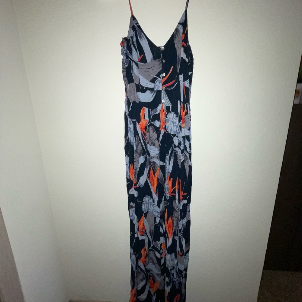 Long floral print dress